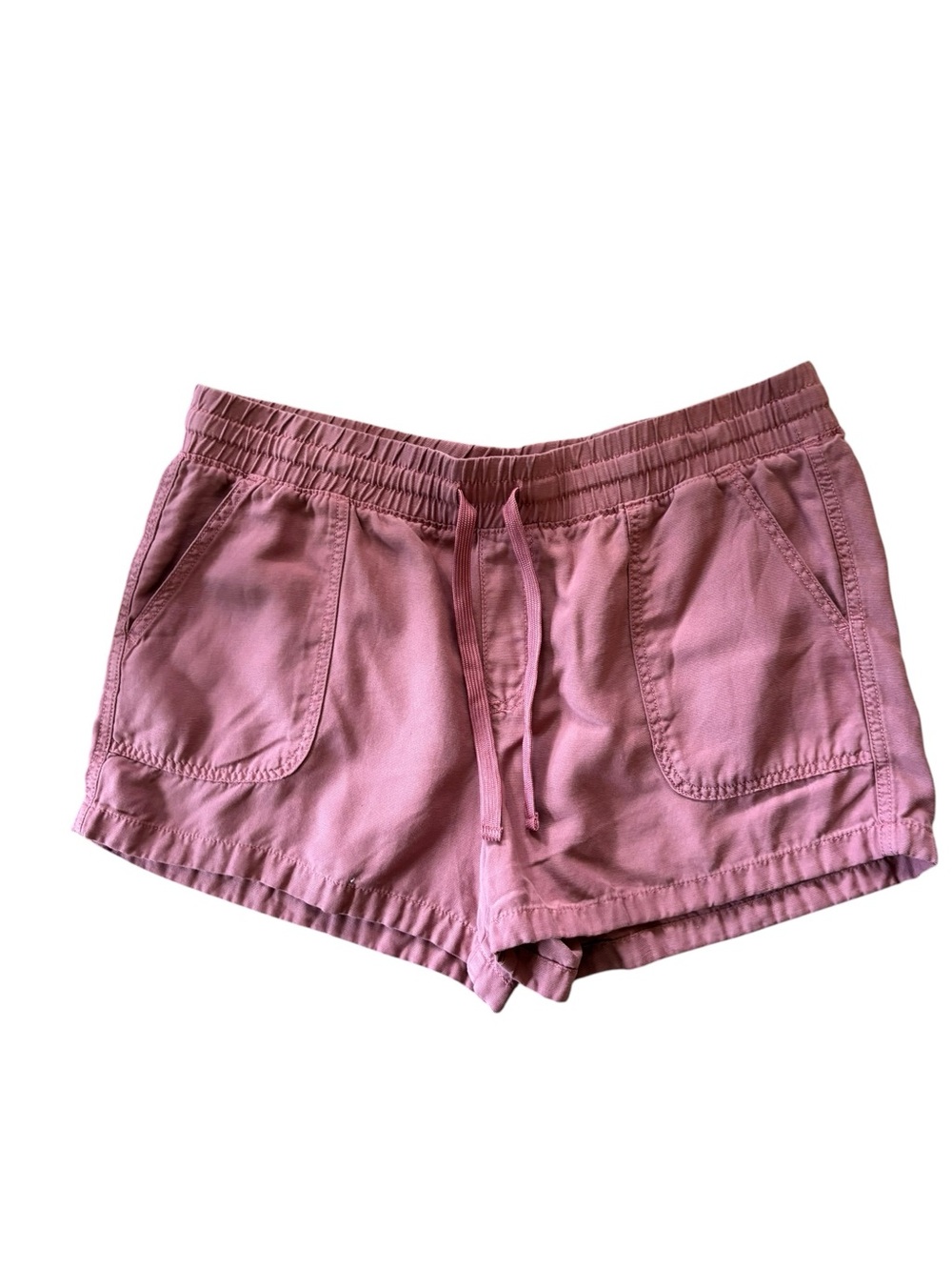 Maurices Pull On Cotton Stretch Short Sz XL W/Drawstring Mauve Pockets